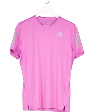 adidas Purple Reflective Running Top UK M