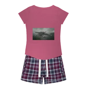 Alpha Creature Women's Sleepy Tee and Flannel Short