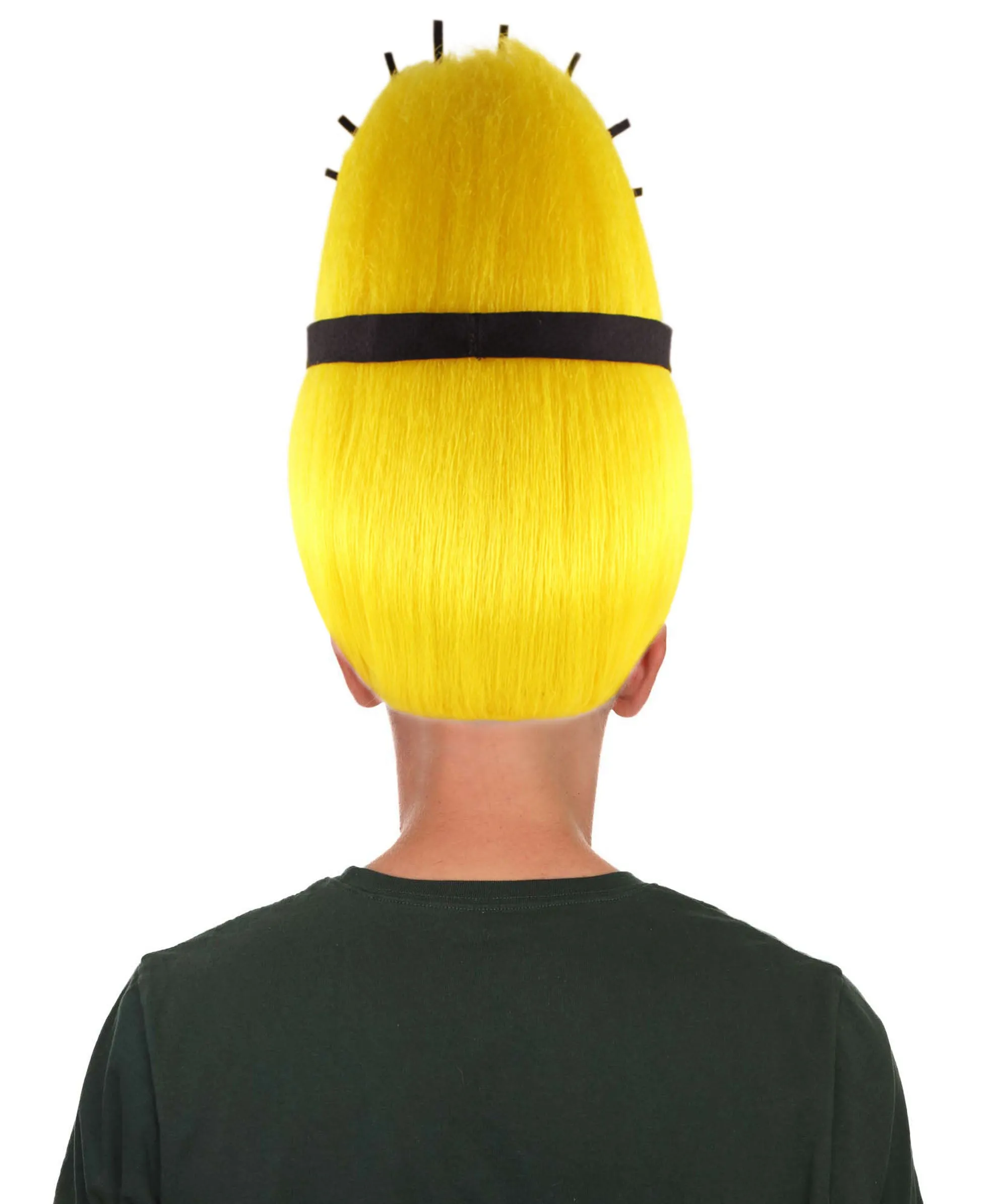 Animation Men's Troll | Short Yellow Cartoon Wig | Premium Breathable Capless Cap