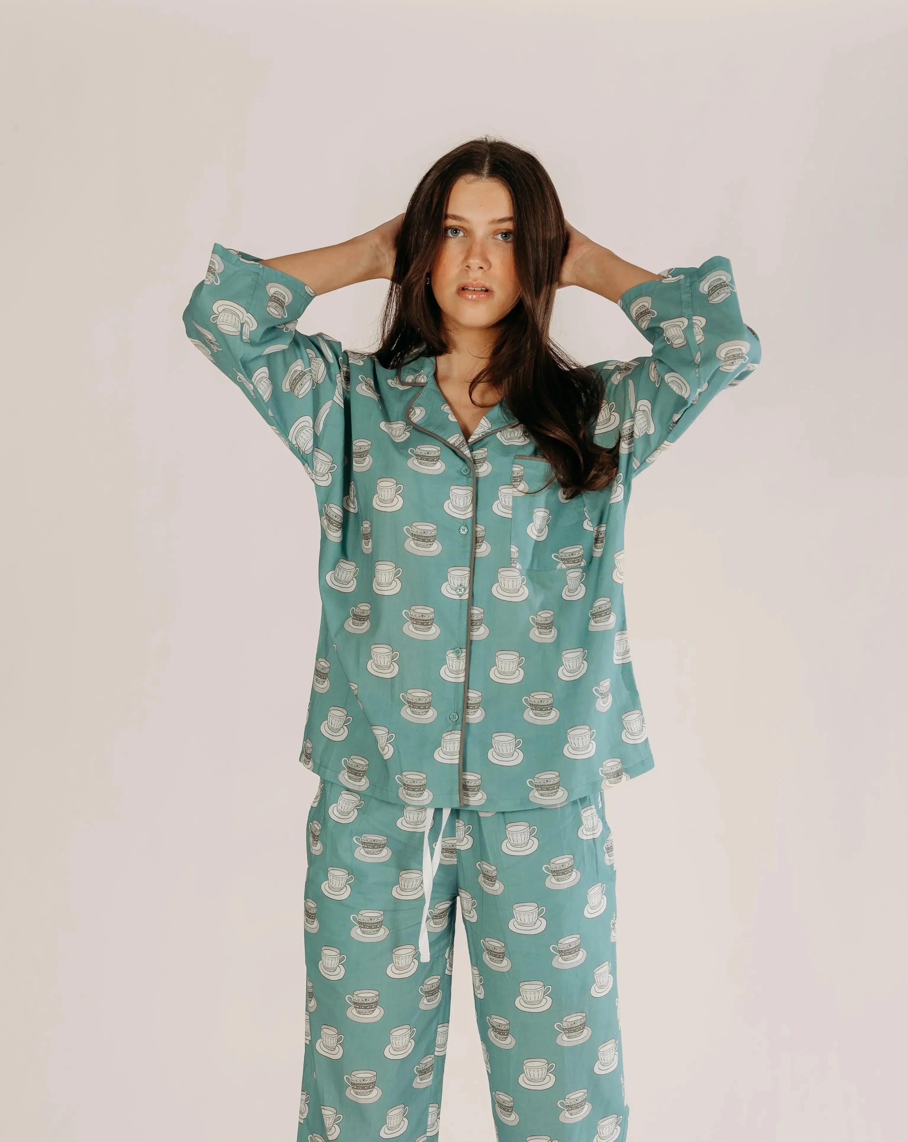 Aqua Chai Print Pyjamas