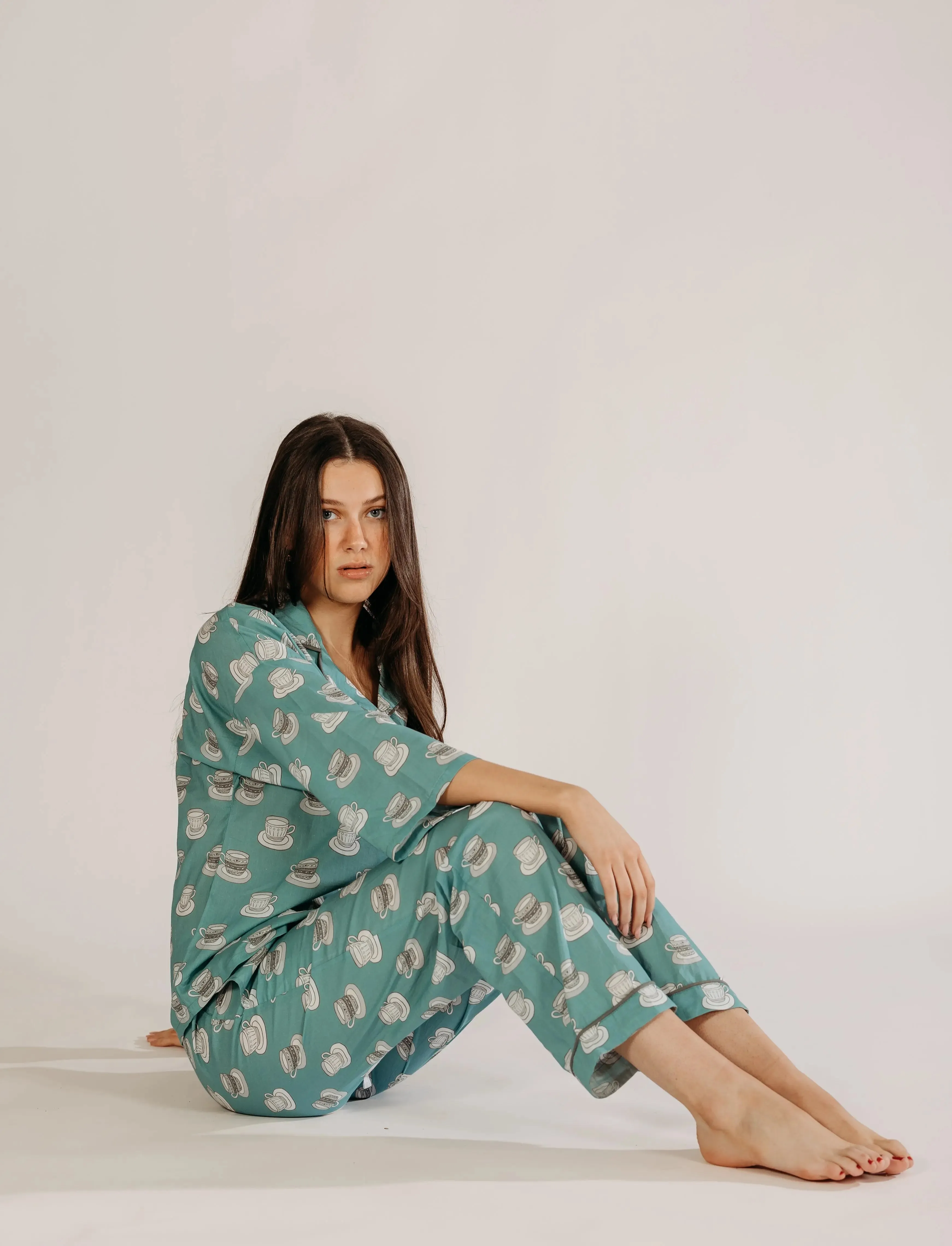 Aqua Chai Print Pyjamas