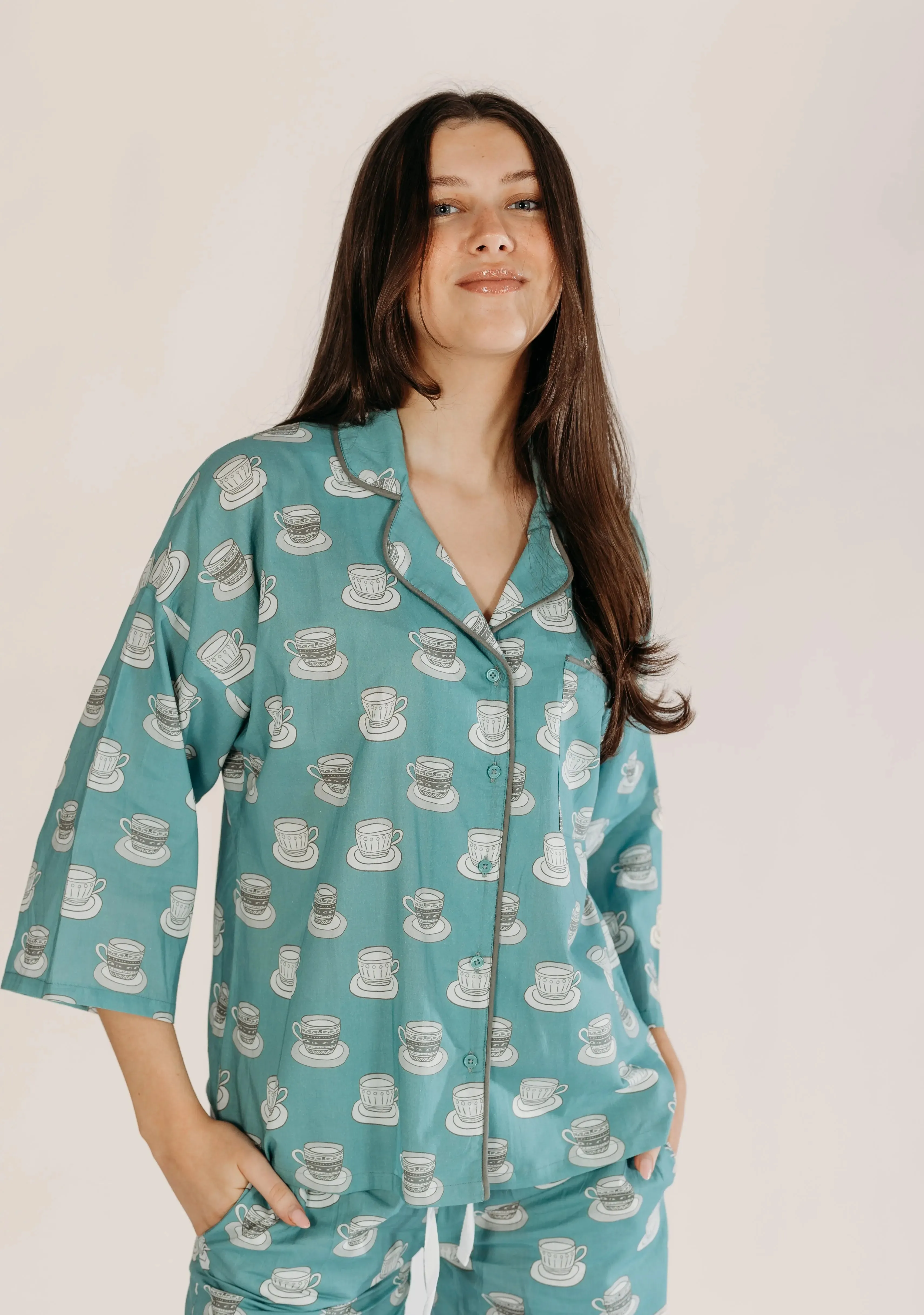 Aqua Chai Print Pyjamas