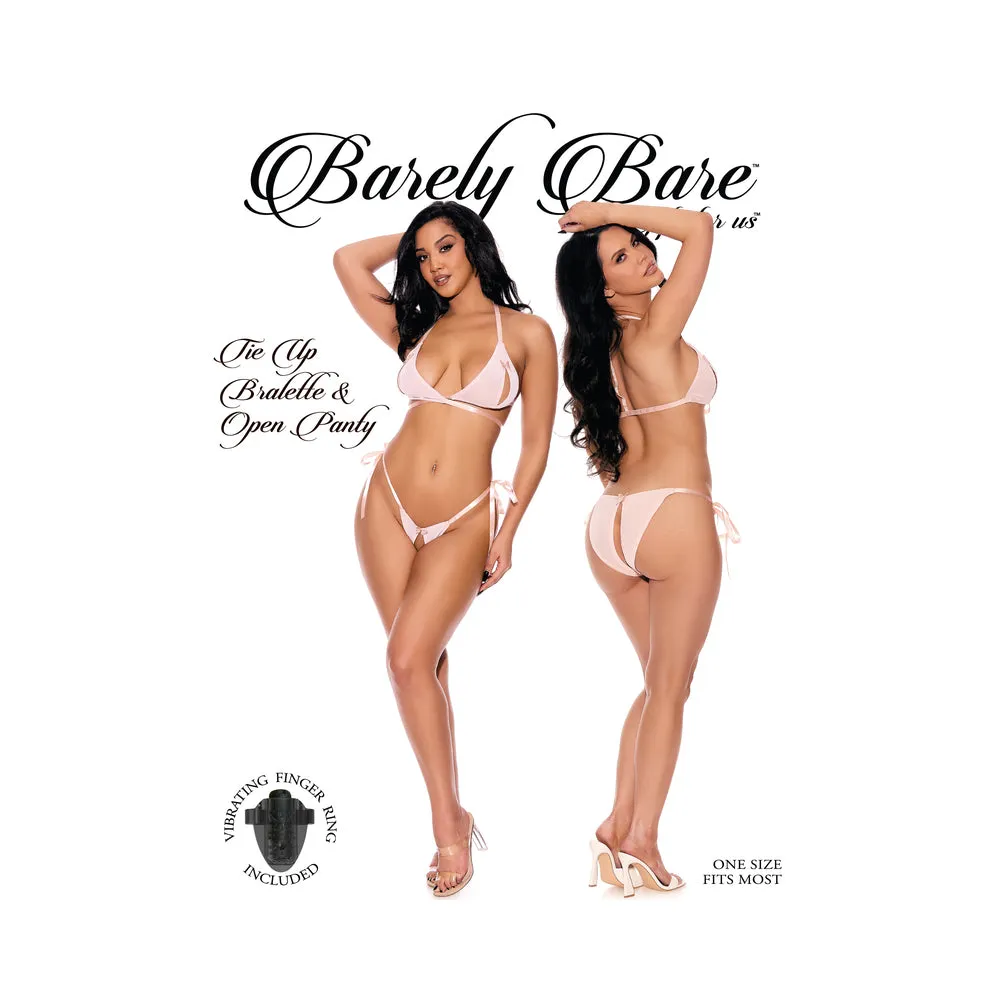 Barely B Tie Up Bralette/open Panty Pch