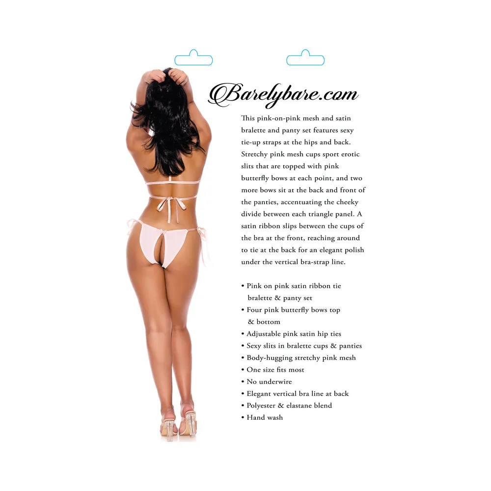 Barely B Tie Up Bralette/open Panty Pch