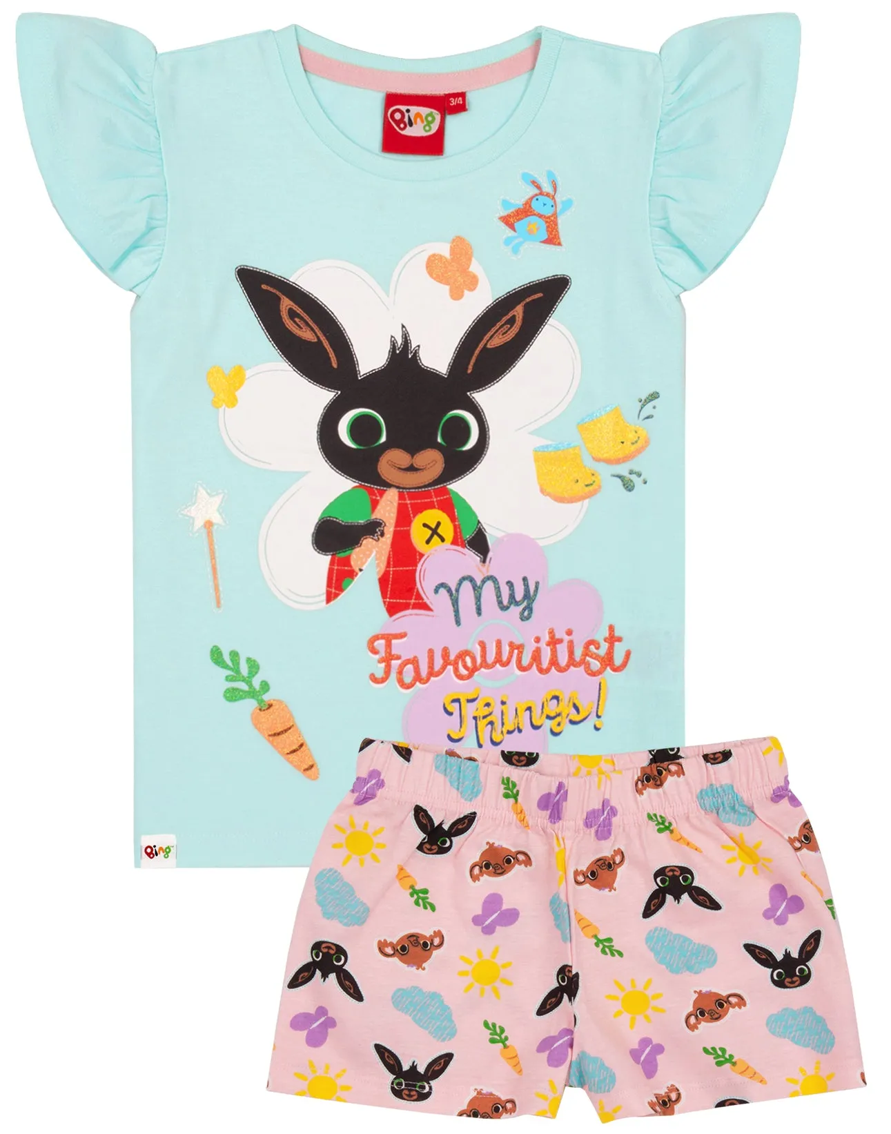 Bing Bunny 'My Favouritist Things' Girls Short Pyjamas