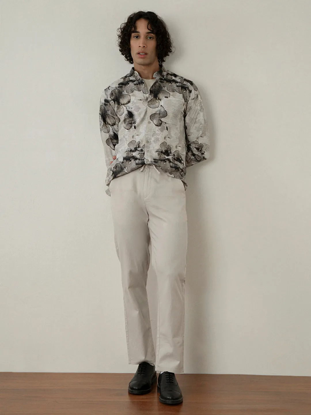 Black Floral Printed Shirt