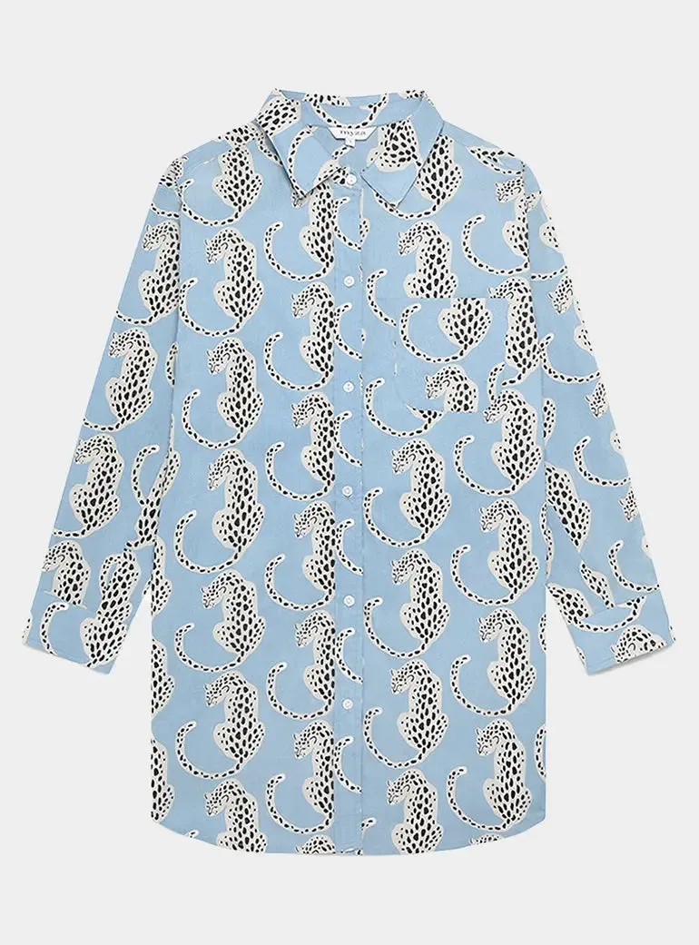 Blue Leopards Women's Organic Cotton Nightshirt