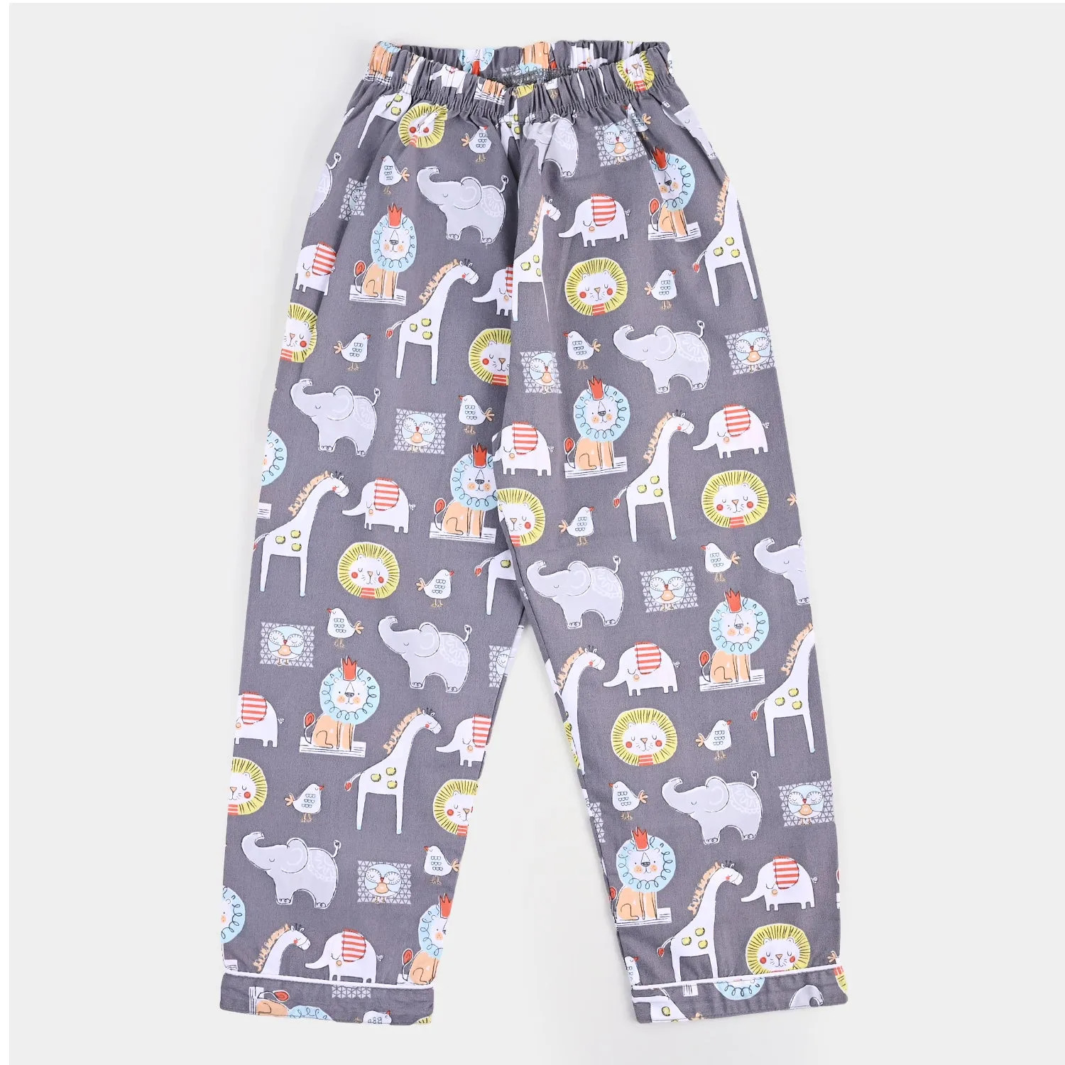 Boys Woven Night Suit Animals - GREY