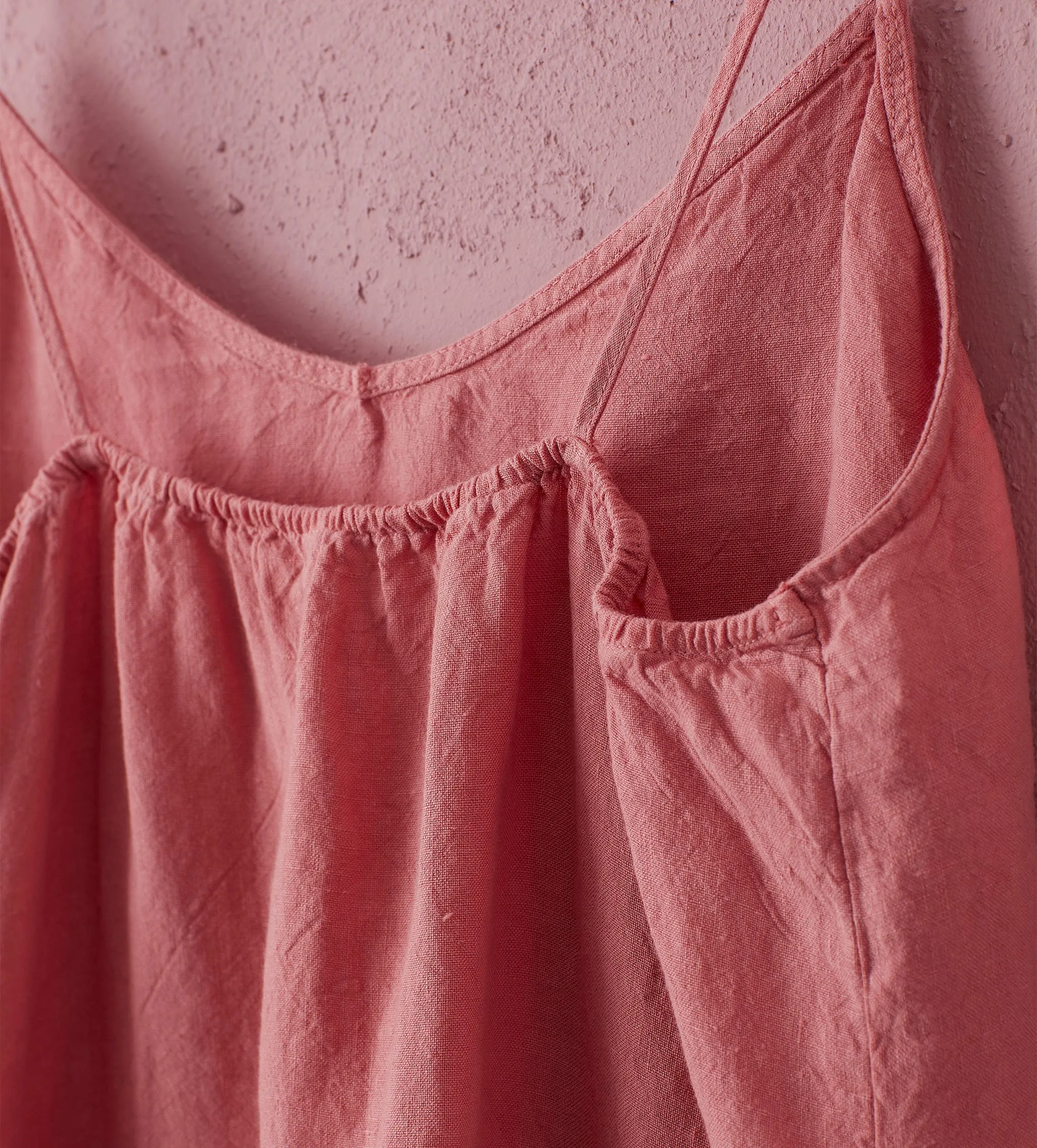 Canyon Pink Alice 100% Linen Cami Nightie