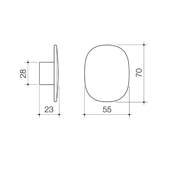 Caroma Contura II Large Robe Hook - Brushed Nickel