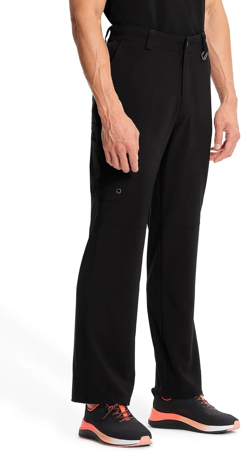 Cherokee Infinity Mens Scrub Pants Modern Fit 6 Pockets Tapered Leg with Drawstring - CK200A