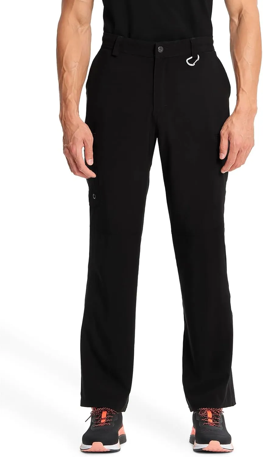 Cherokee Infinity Mens Scrub Pants Modern Fit 6 Pockets Tapered Leg with Drawstring - CK200A