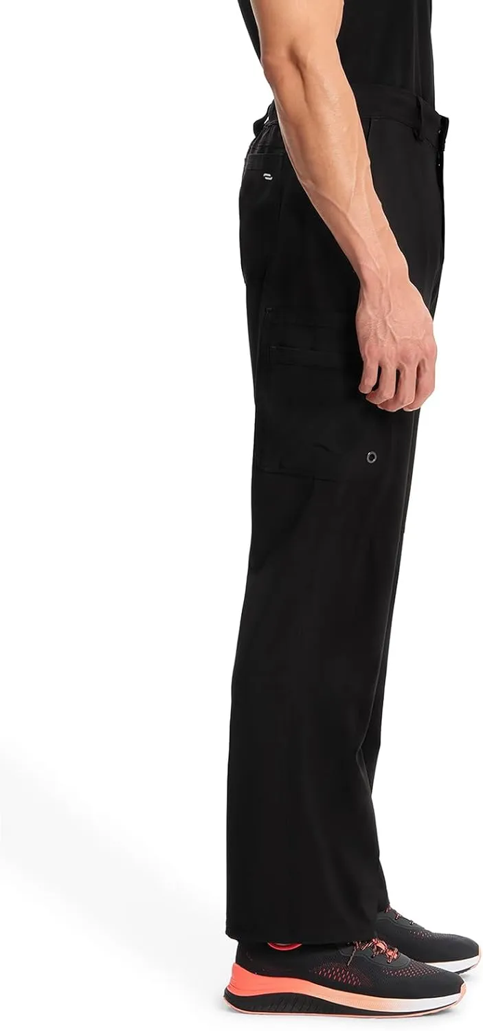 Cherokee Infinity Mens Scrub Pants Modern Fit 6 Pockets Tapered Leg with Drawstring - CK200A