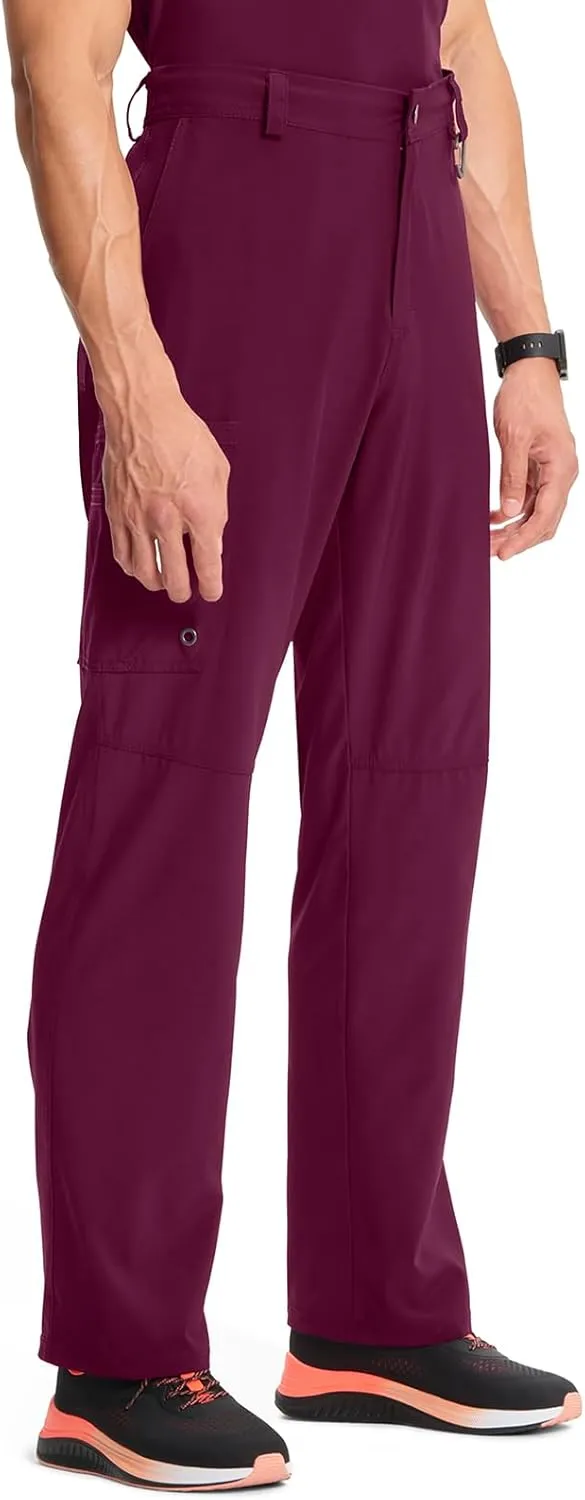 Cherokee Infinity Mens Scrub Pants Modern Fit 6 Pockets Tapered Leg with Drawstring - CK200A