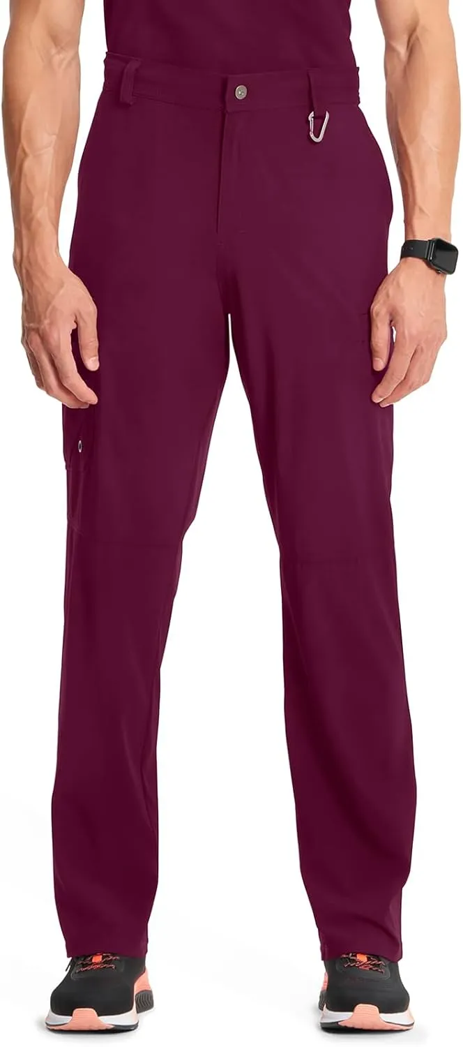 Cherokee Infinity Mens Scrub Pants Modern Fit 6 Pockets Tapered Leg with Drawstring - CK200A