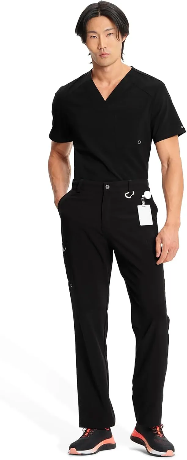 Cherokee Infinity Mens Scrub Pants Modern Fit 6 Pockets Tapered Leg with Drawstring - CK200A