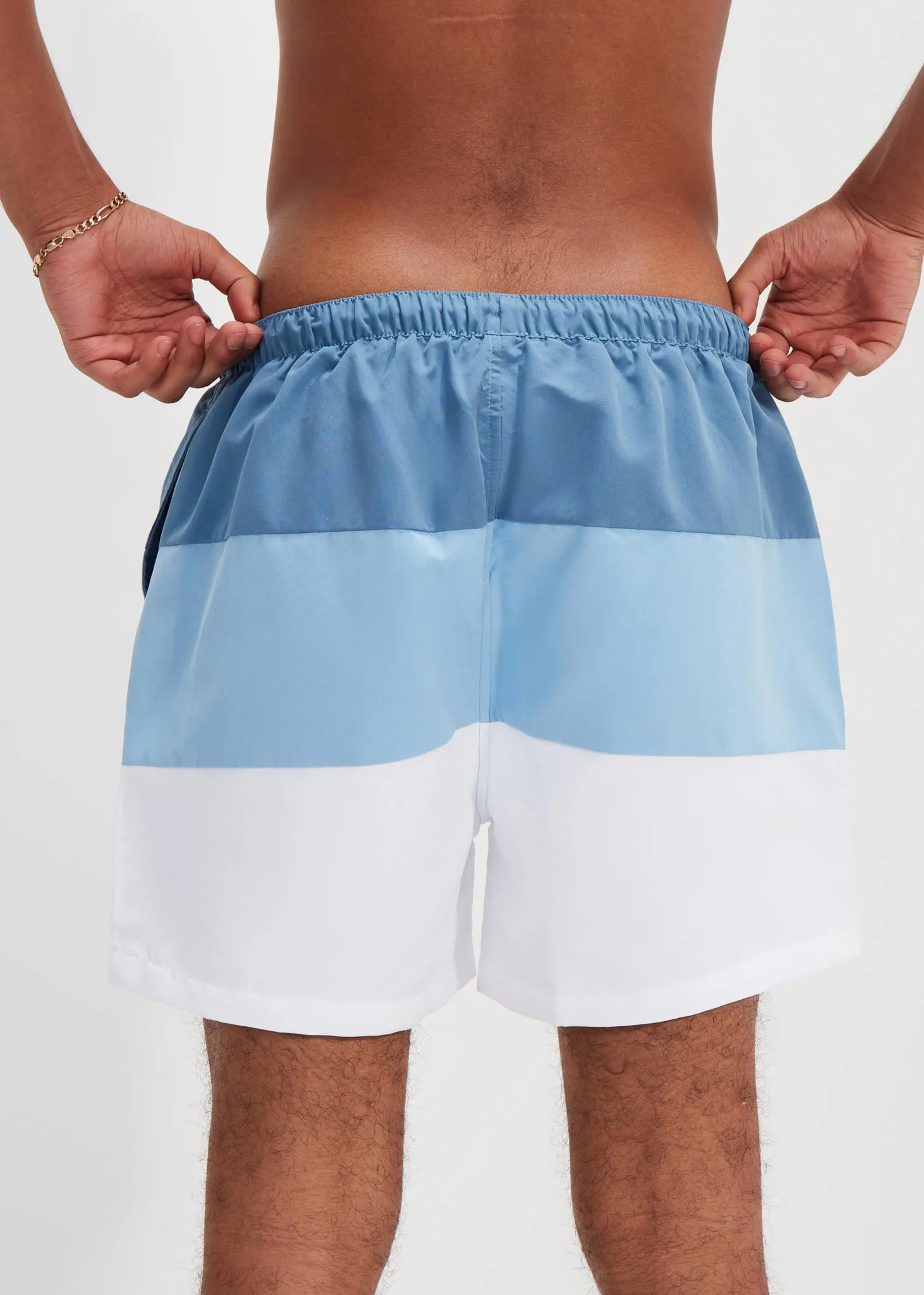 Cielo swim shorts - dark blue light blue white