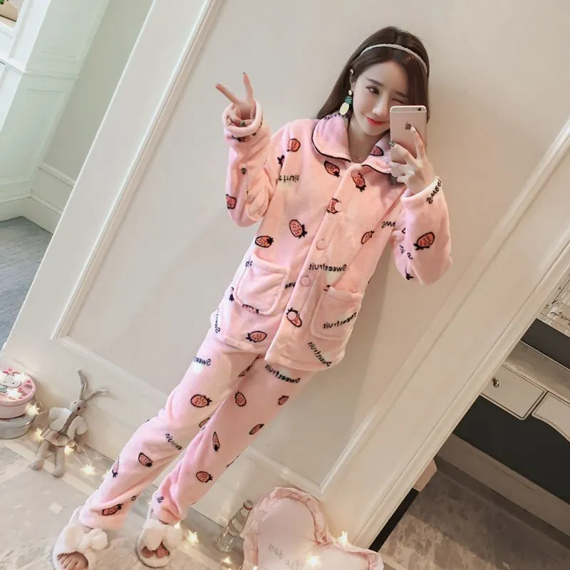 Coral Fleece Pajama Set