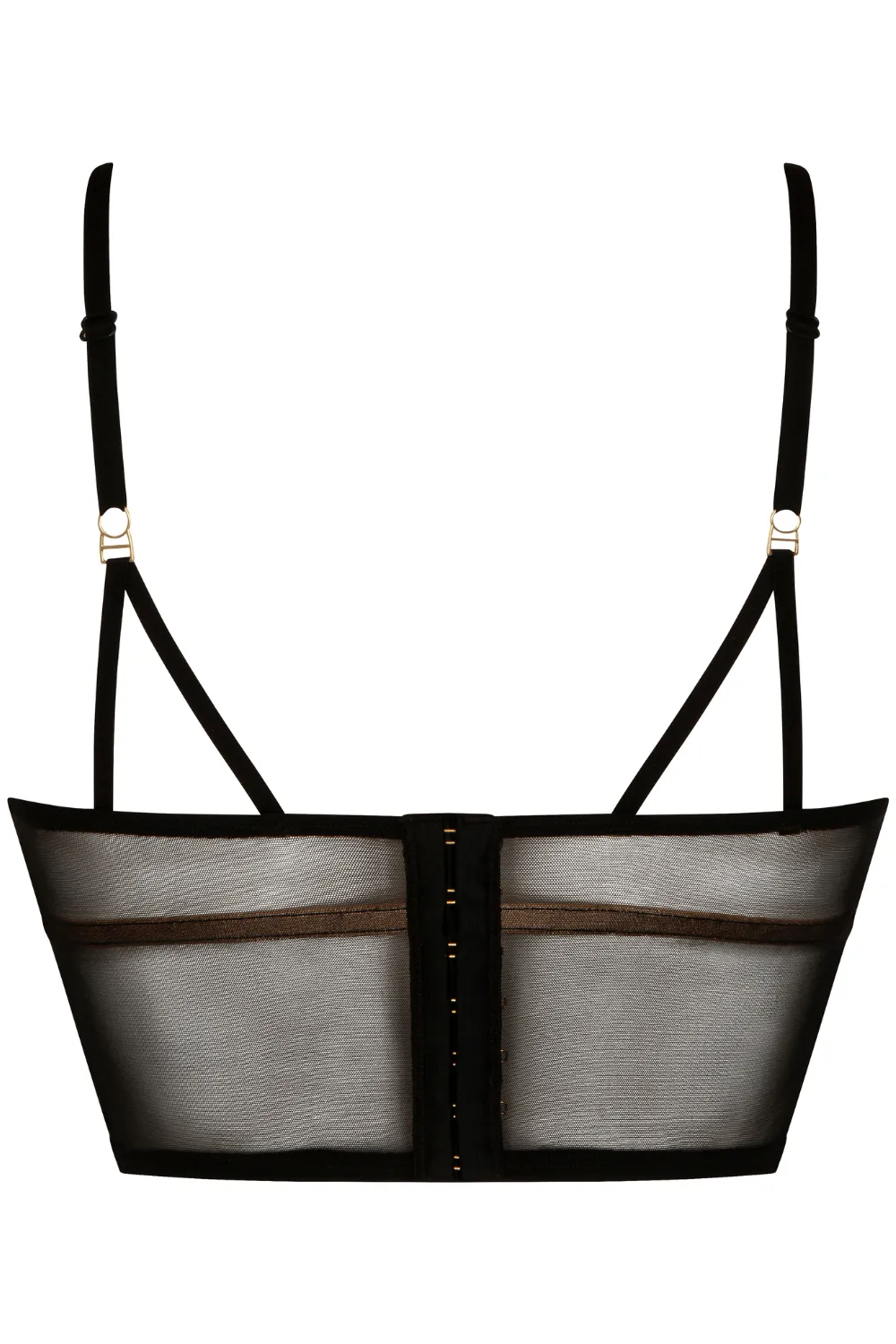 Cosmic Dream Open Cup Bustier Bra Black
