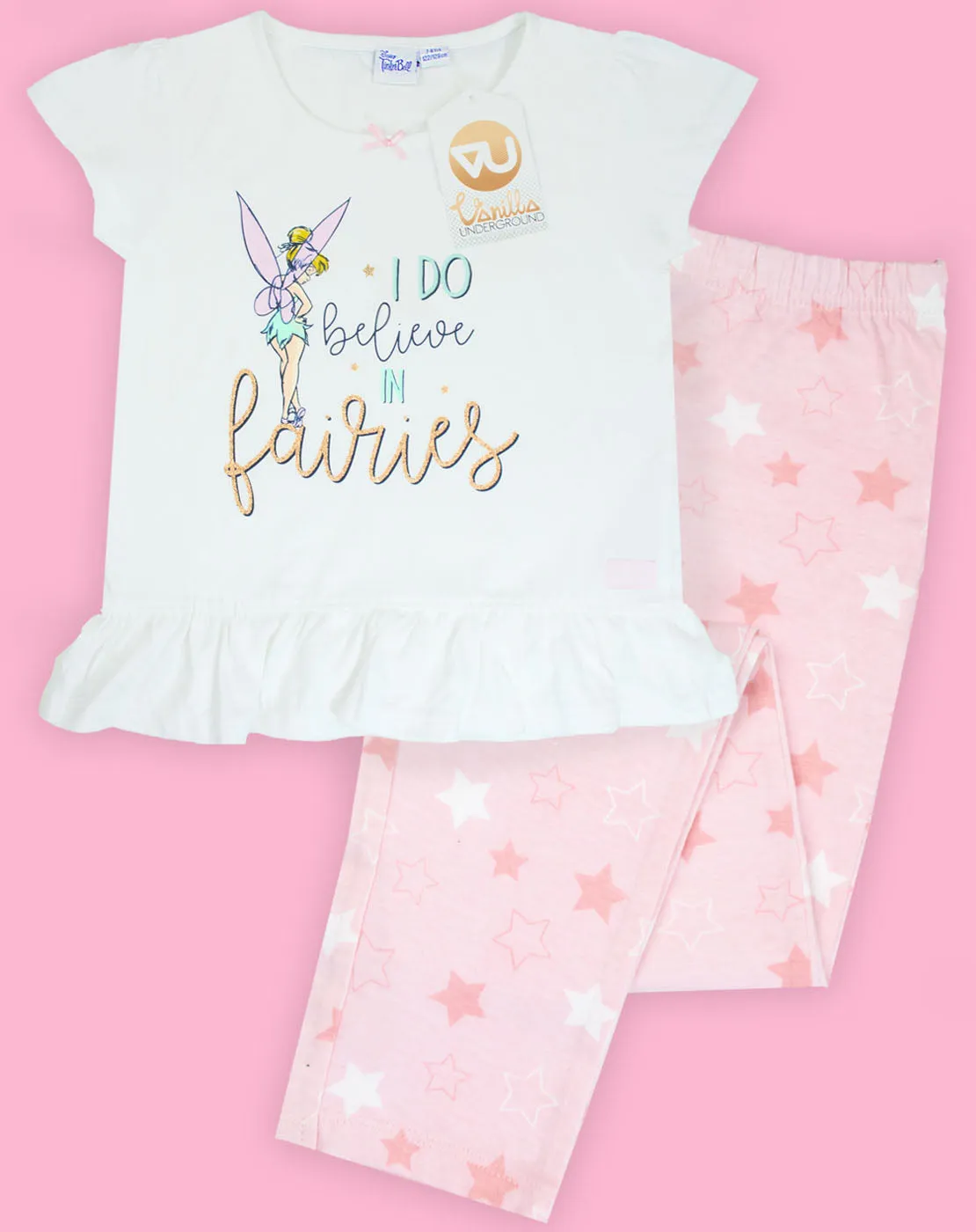 Disney Peter Pan Tinkerbell I Do Believe In Fairies Girl's Long Pyjamas