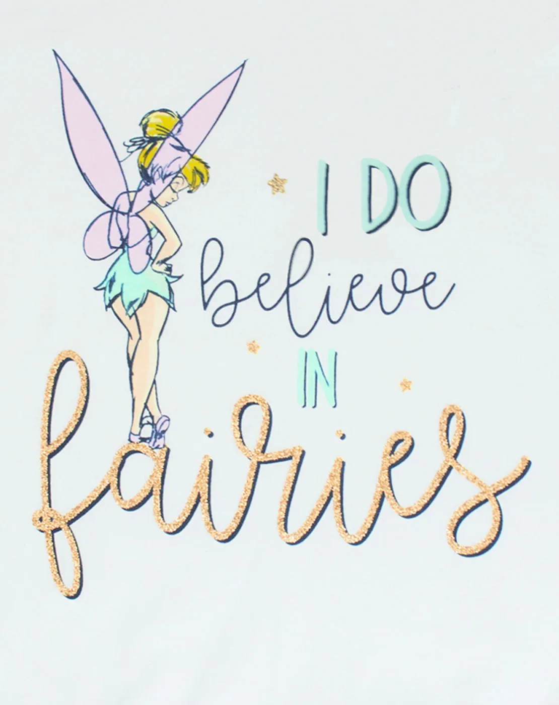 Disney Peter Pan Tinkerbell I Do Believe In Fairies Girl's Long Pyjamas