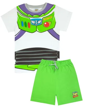 Disney Pixar Toy Story Buzz lightyear Costume Boy's Short Pyjamas Nightwear Set