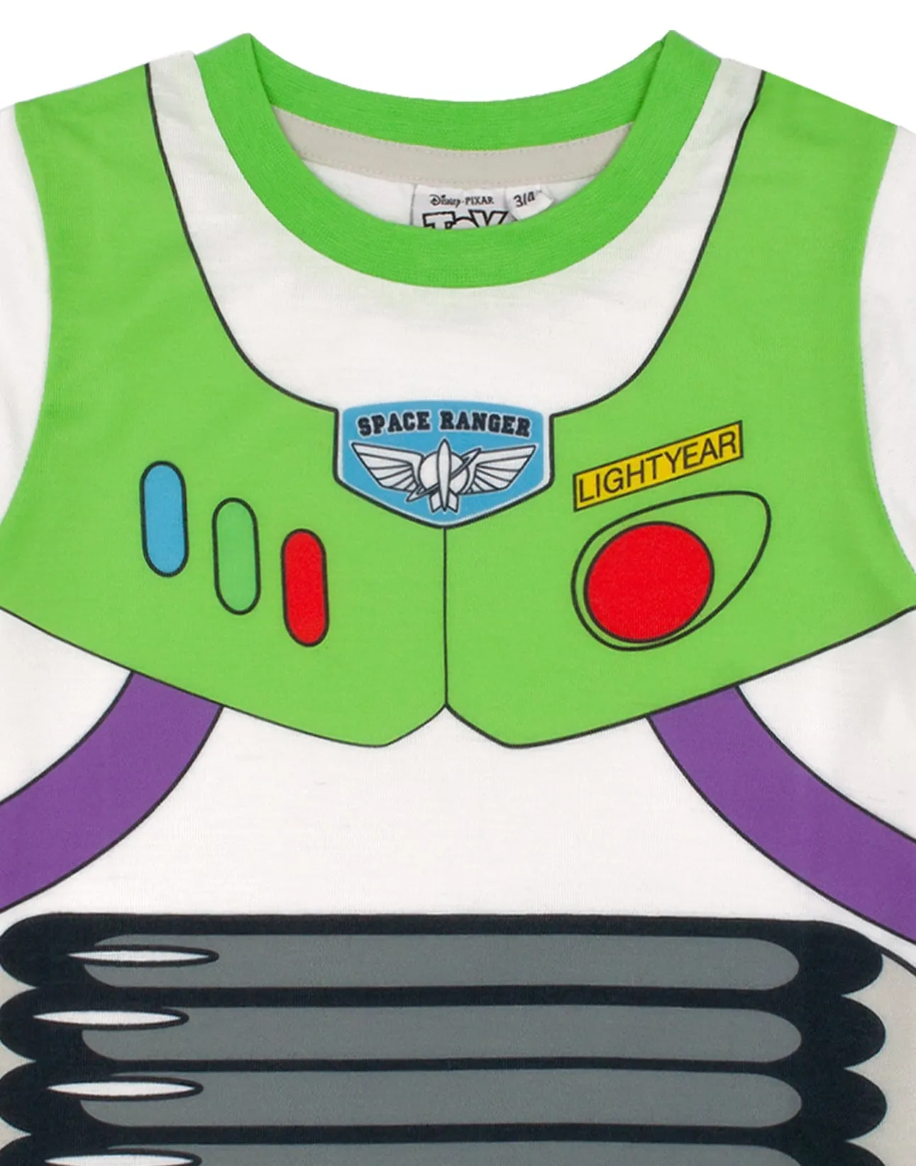 Disney Toy Story Boys Pyjamas Buzz Lightyear Costume - Green