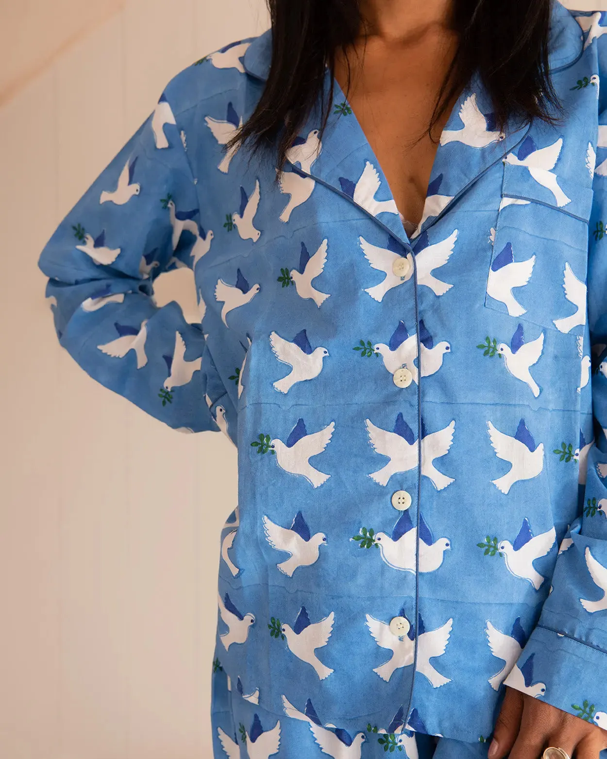 Dove Women's Cotton Pyjama Trouser Set