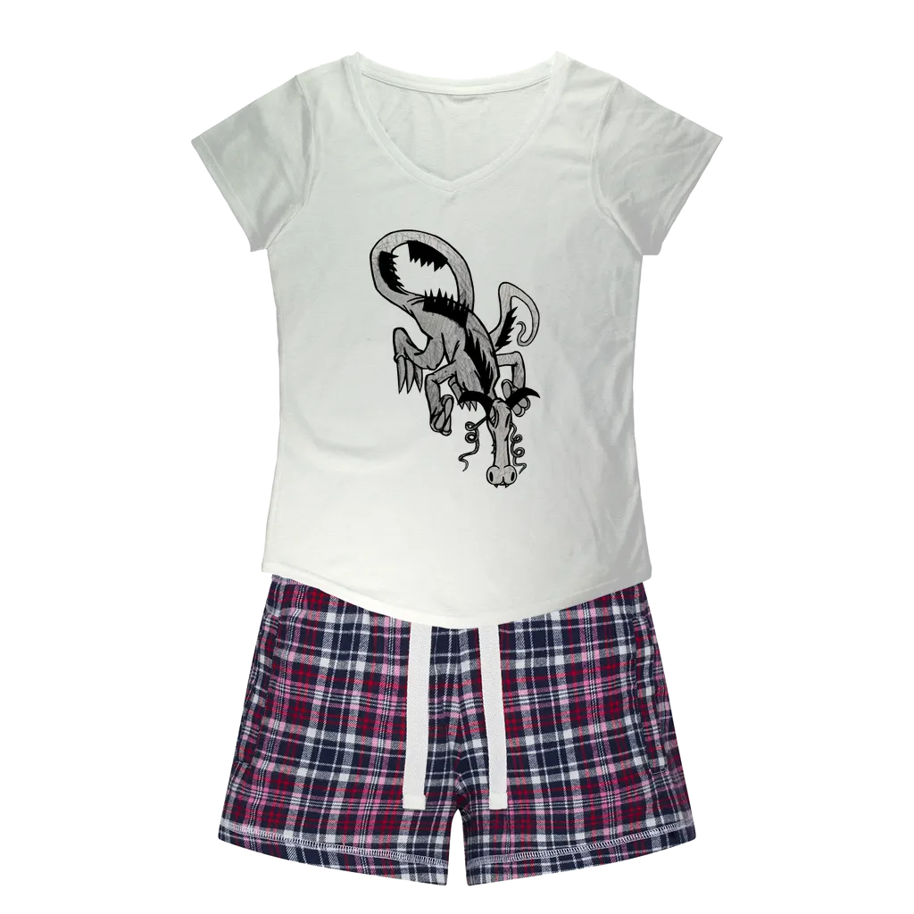 Dragon Women's Sleepy Tee and Flannel Short