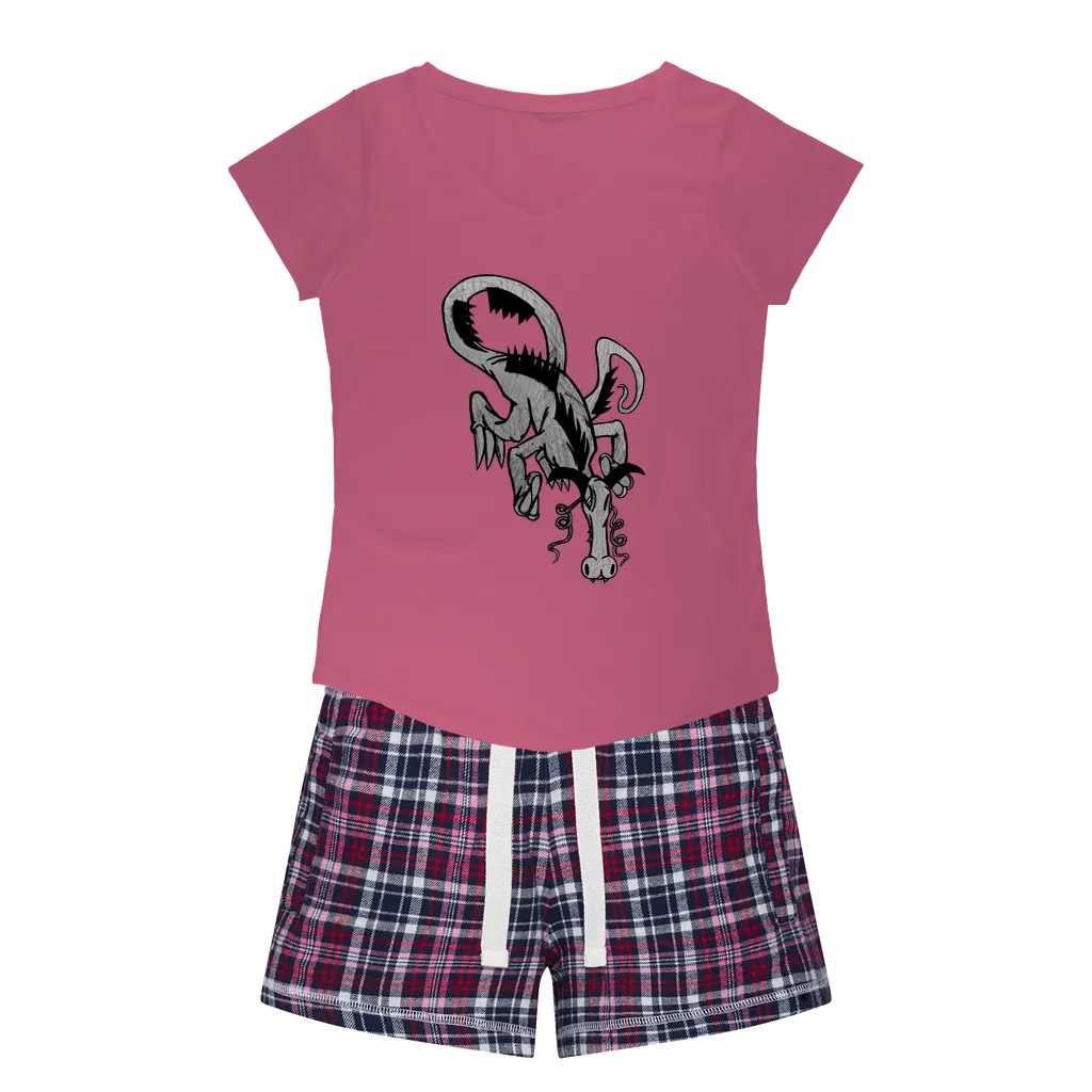 Dragon Women's Sleepy Tee and Flannel Short