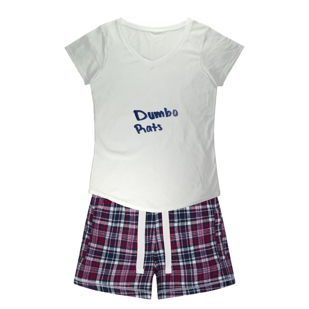 Dumbo Rats Women's Sleepy Tee and Flannel Short