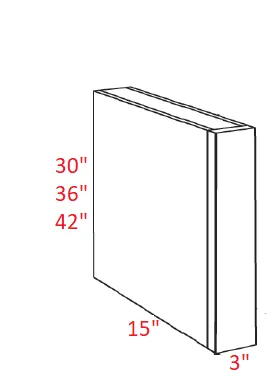 EB10-CLM-42X15 Elegant White Assembled Wall Column