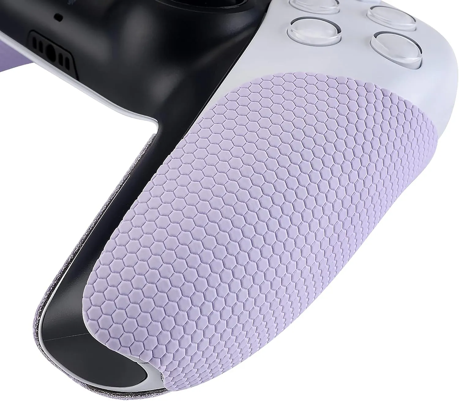 eXtremeRate PlayVital Mauve Purple Anti-Skid Sweat-Absorbent Controller Grip for ps5 Controller, Professional Textured Soft Rubber Pads Handle Grips for ps5 Controller
