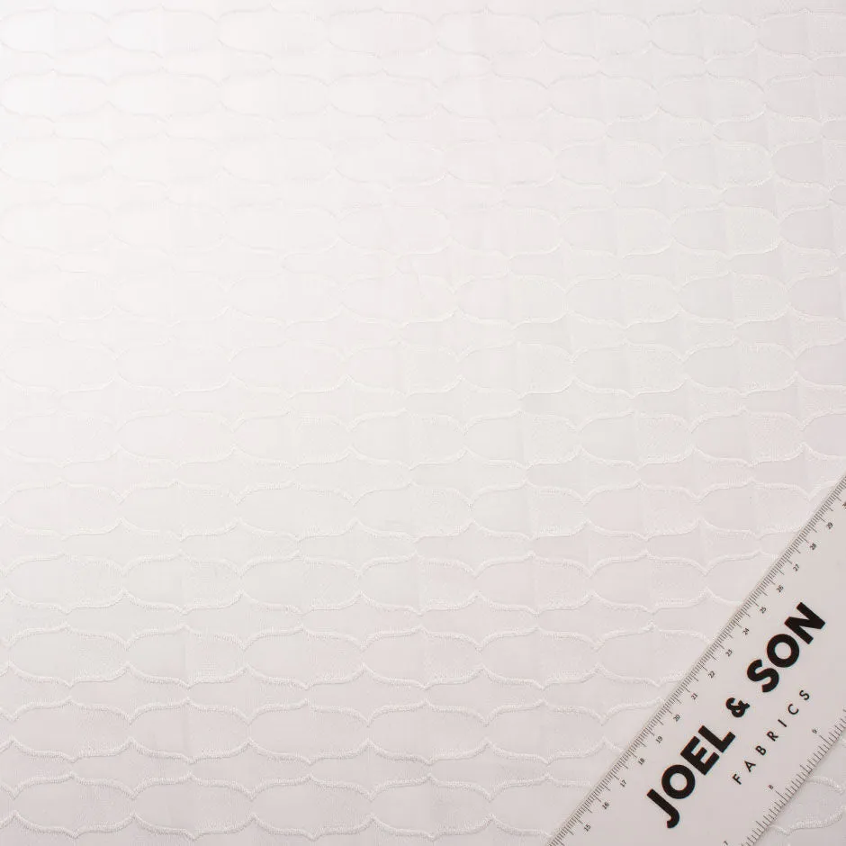 Geometric Embroidered Pure Cotton Voile