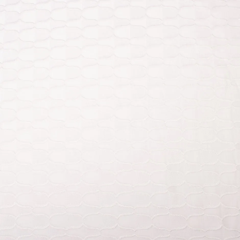 Geometric Embroidered Pure Cotton Voile