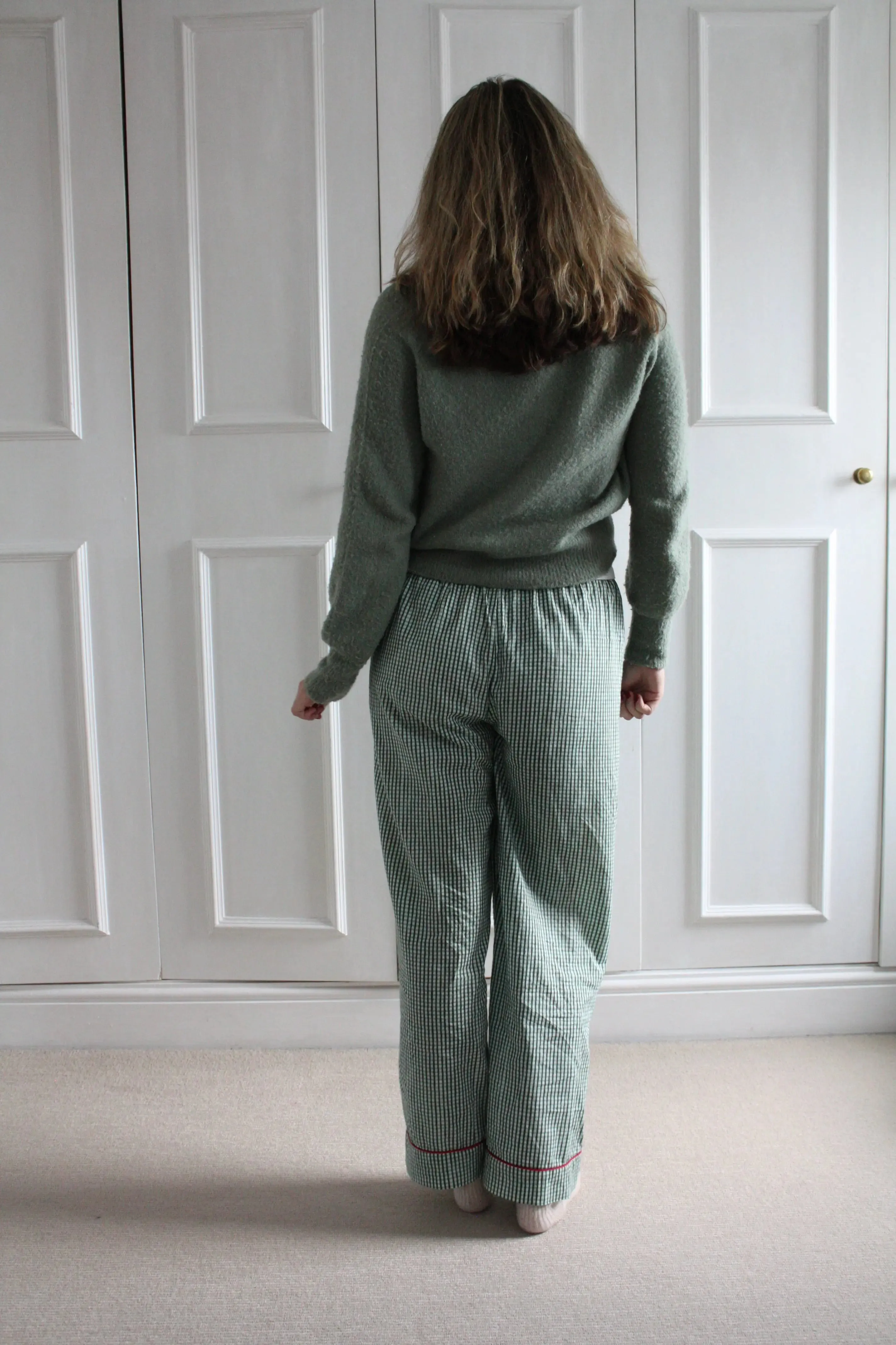 Green Gingham Trousers
