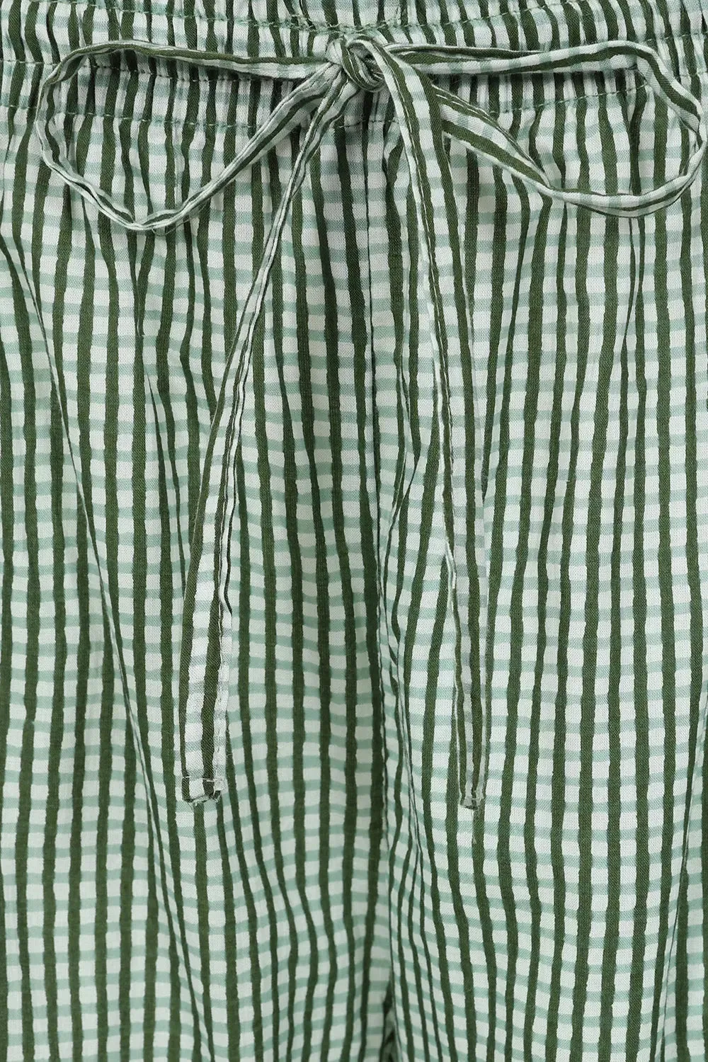 Green Gingham Trousers