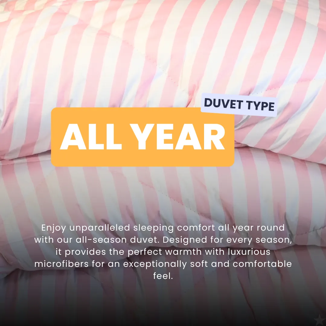 HappyDuvet Cotton Candy - 100% Cotton All season Coverless duvet