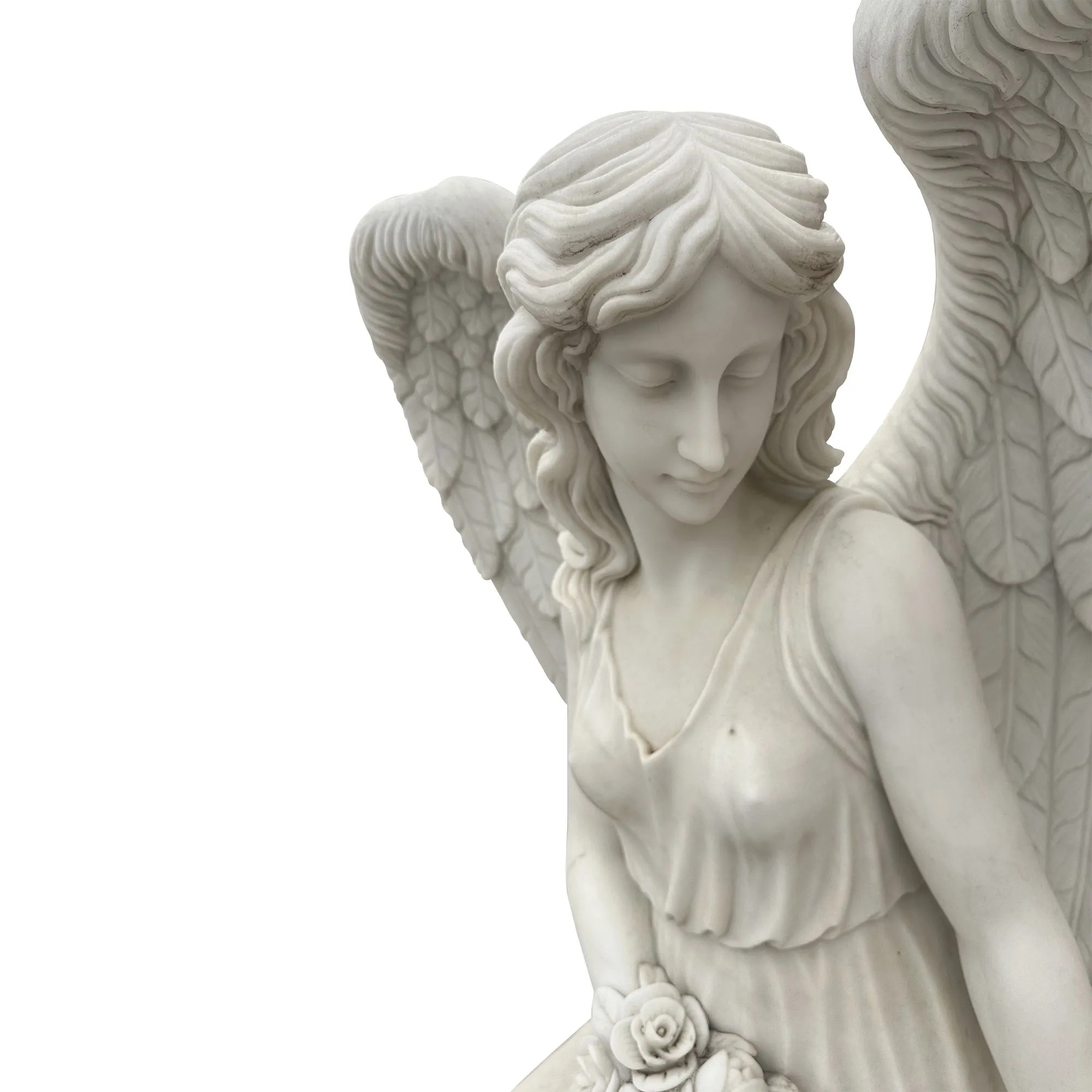 In Stock Garden Memorial Angel Statue - A Peaceful Tribute of Remembrance FM-055