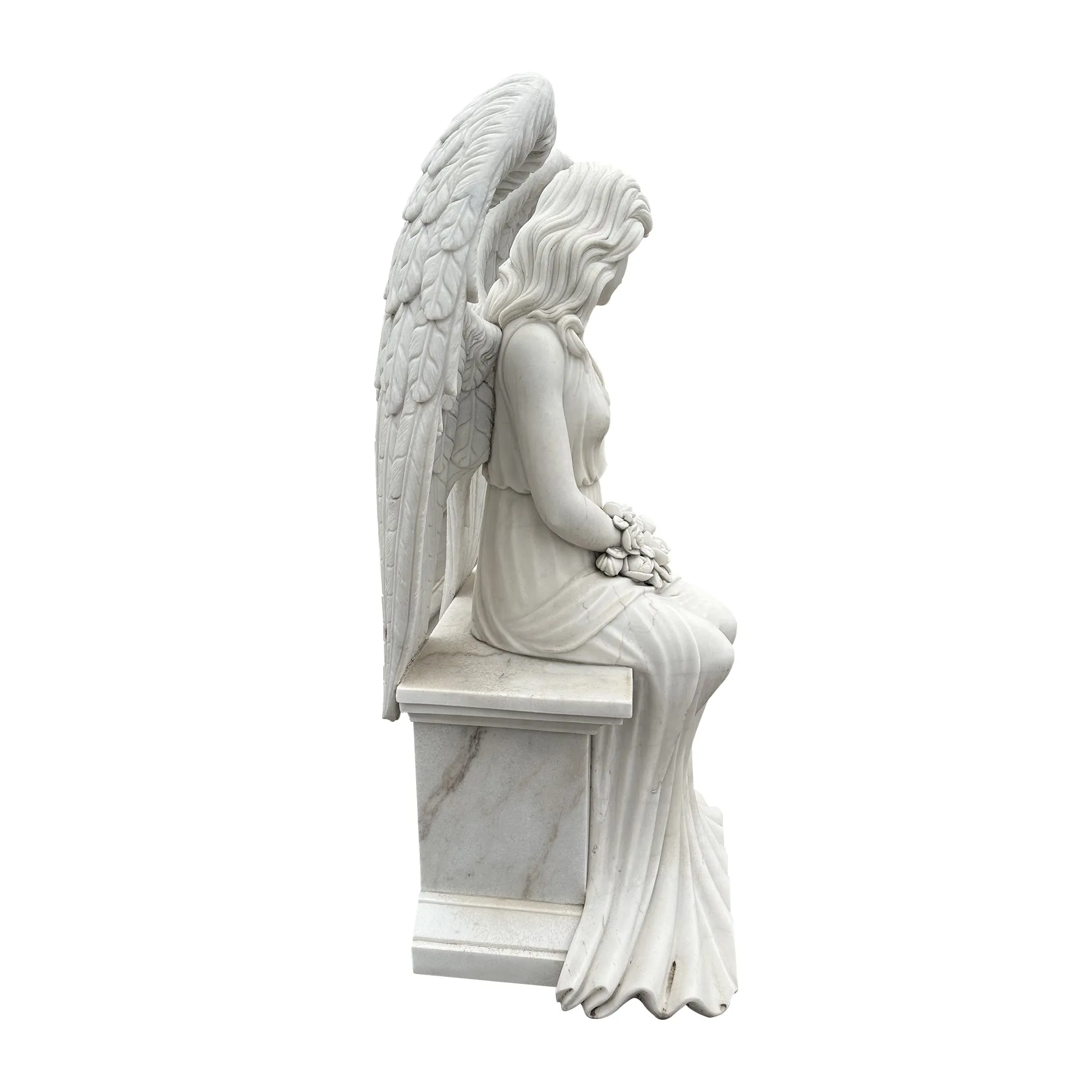 In Stock Garden Memorial Angel Statue - A Peaceful Tribute of Remembrance FM-055