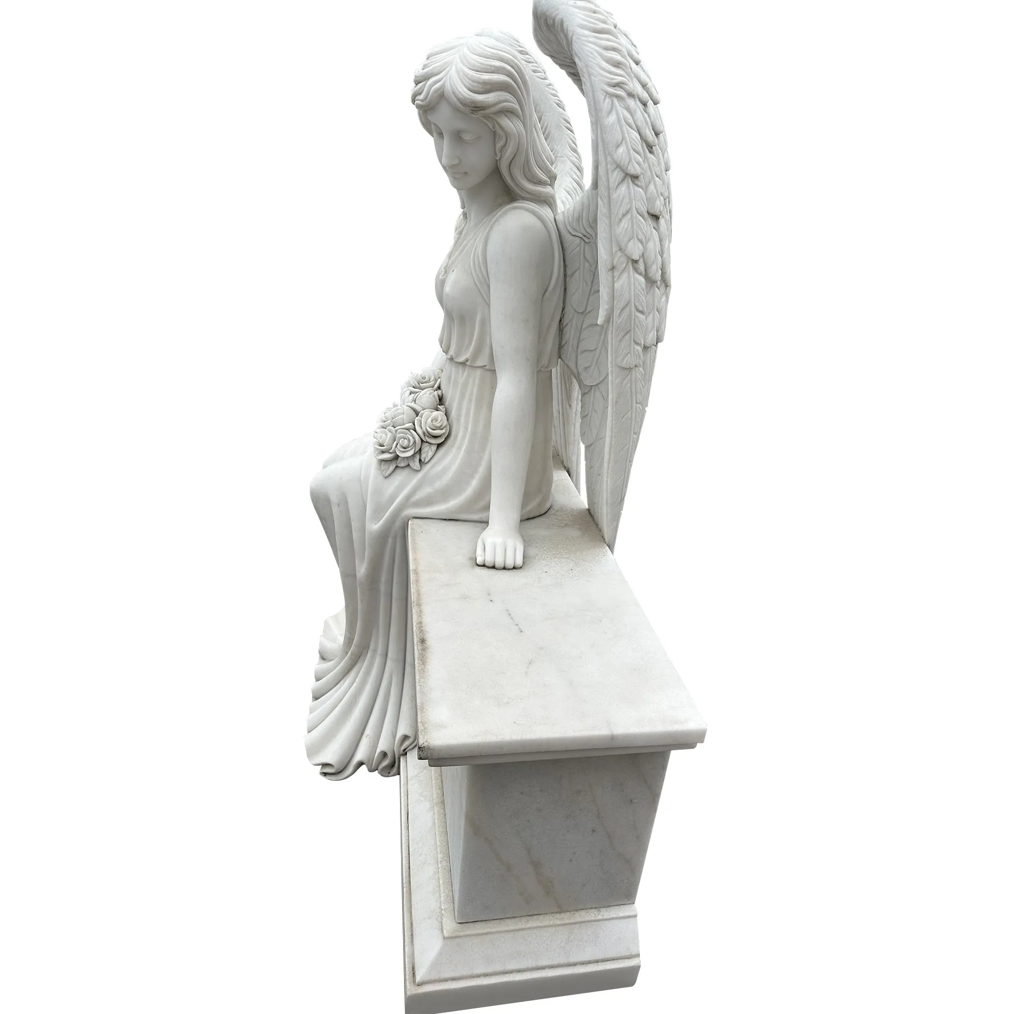 In Stock Garden Memorial Angel Statue - A Peaceful Tribute of Remembrance FM-055