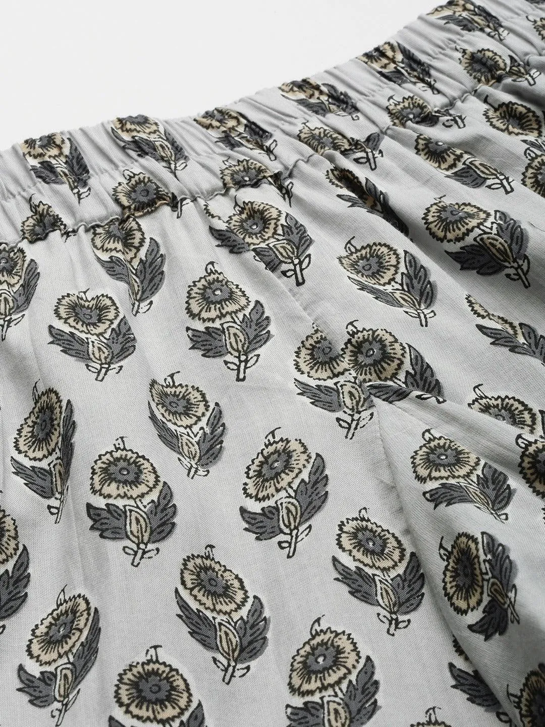 Jashvi Grey Color Cotton Loungewear/Nightwear