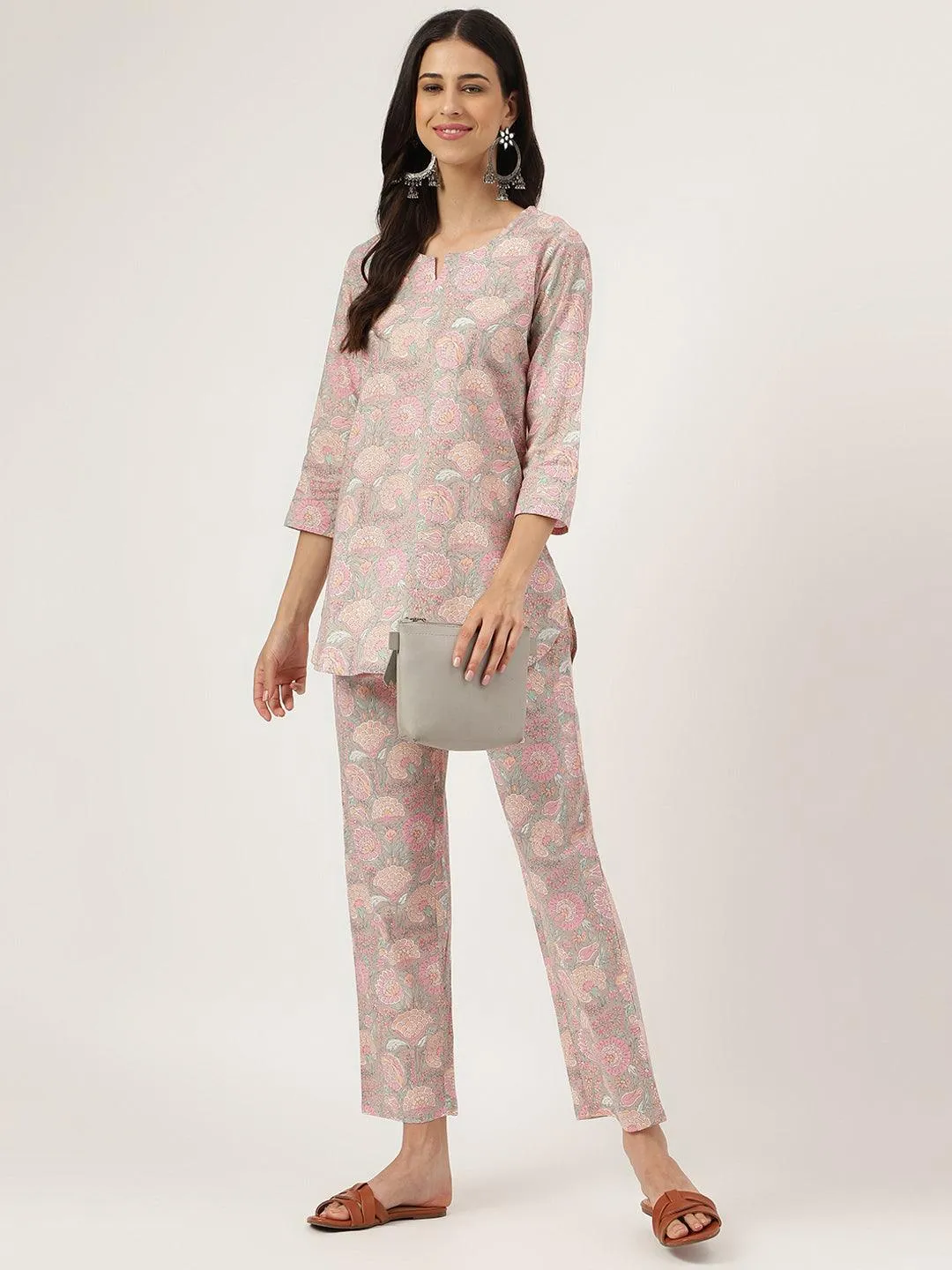 Jashvi Light Brown Printed Loungewear/Nightwear