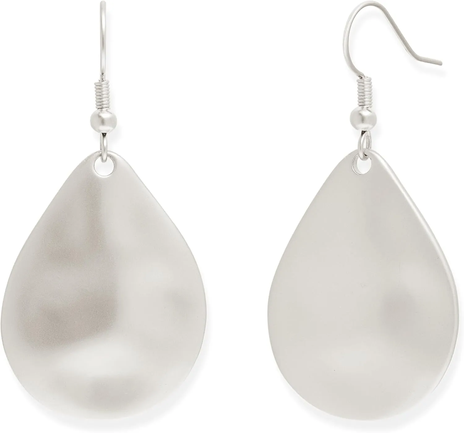 Jean Beau Teardrop Dangle Earrings for Women, Flat Oval Drop Dangling Earring Trendy Hypoallergenic Minimalist Jewelry Gift
