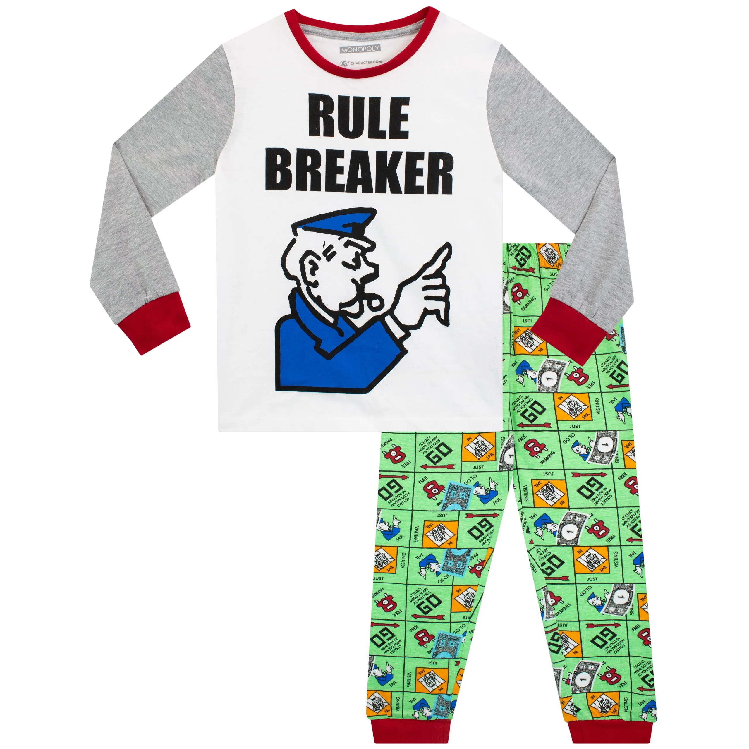 Kids Monopoly Long Sleeve Pyjamas
