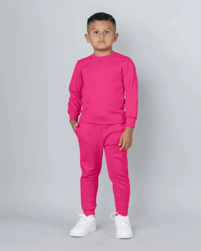 Kids Solid Suit Unisex Full Sleeves (FUSHIA)