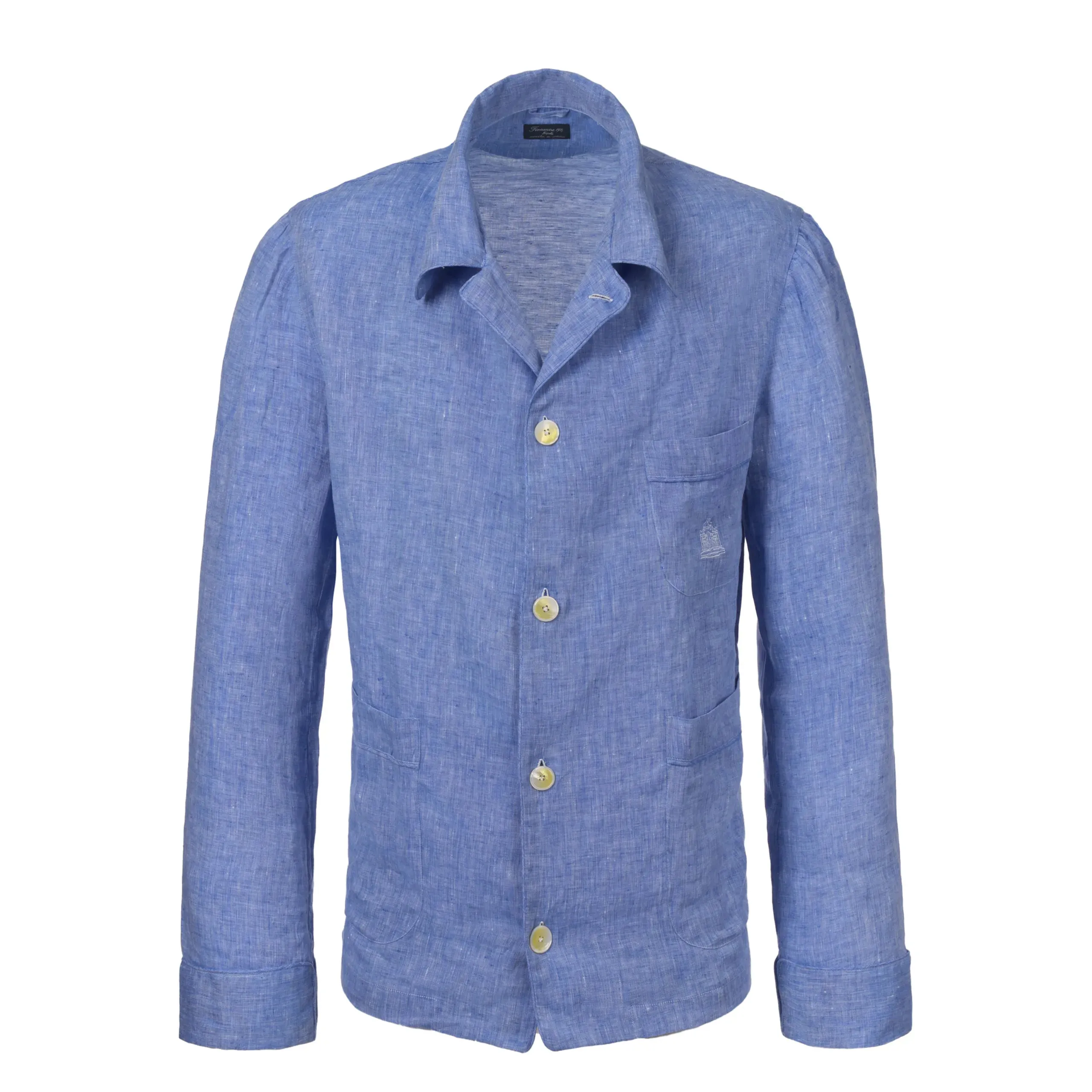 Linen Fabric Pyjamas in Light Blue