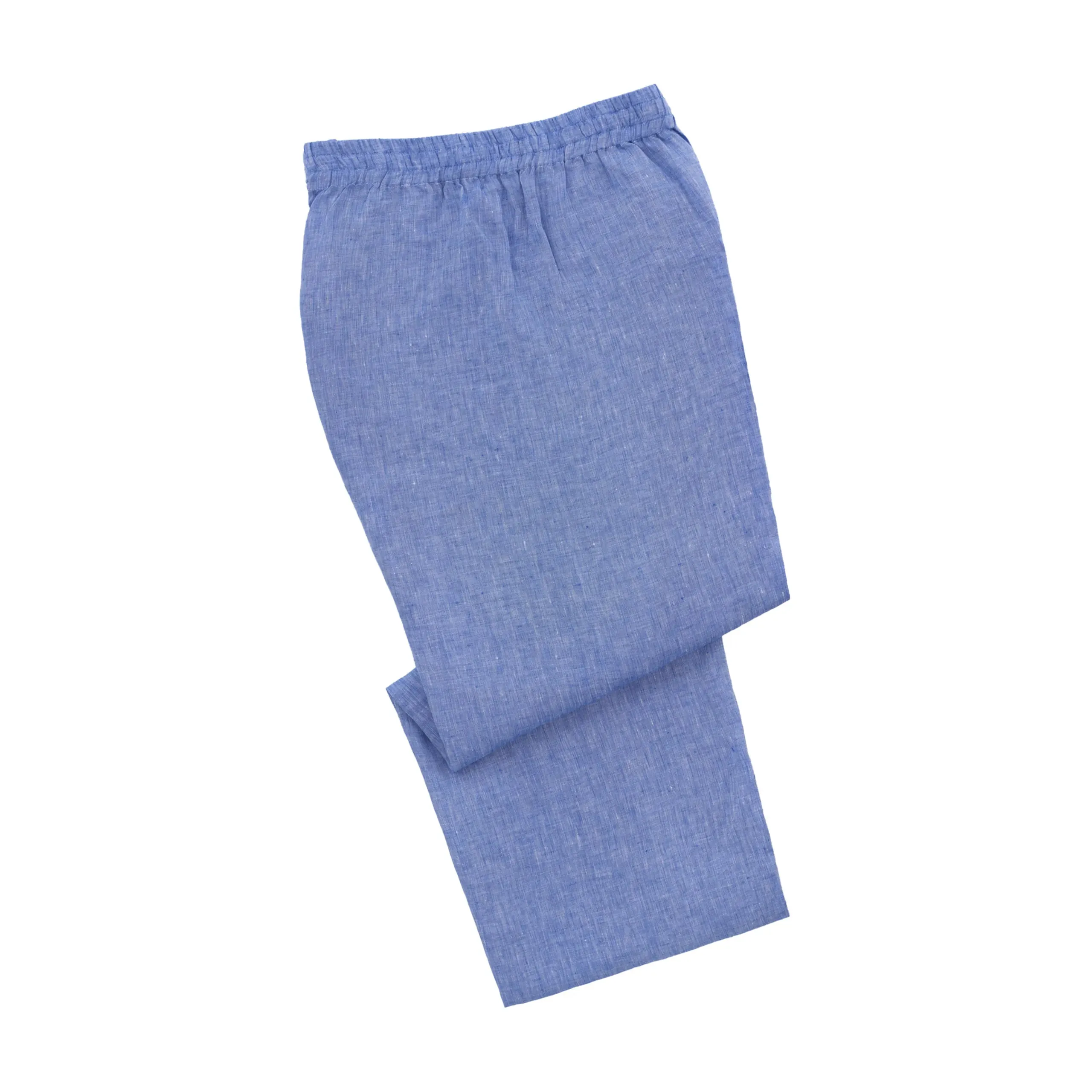 Linen Fabric Pyjamas in Light Blue