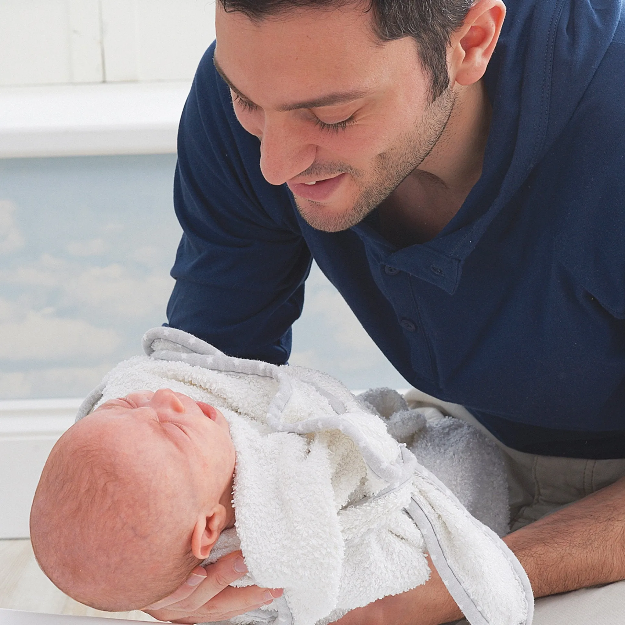 Little Chick London Newborn Bath Swaddle Robe