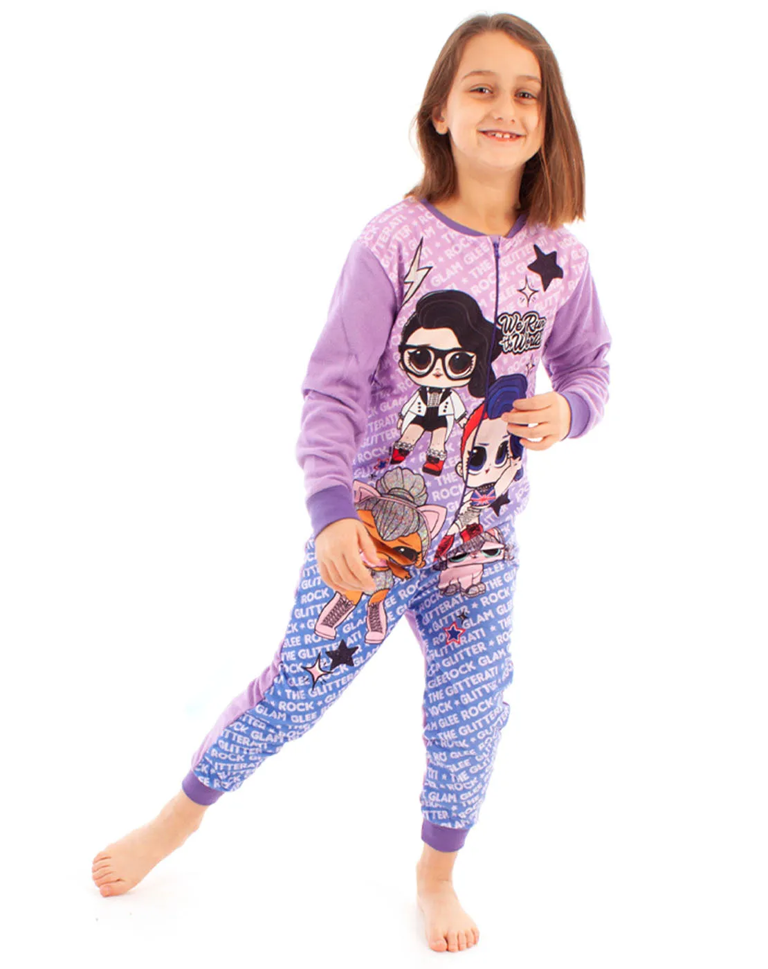 LOL Surprise Doll We Run the World Girl's Onesie - Purple